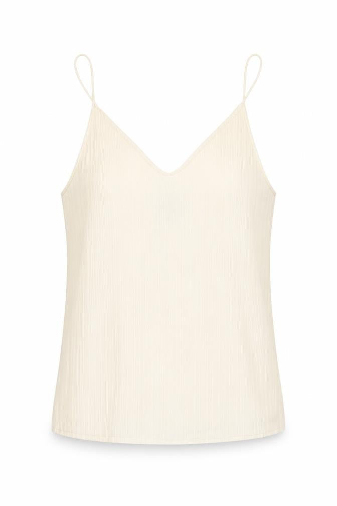 New Look Womens Ivory Striped Polyester Camisole Tank Size 10 V-Neck