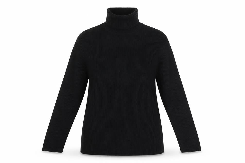 Linea Womens Black Roll Neck  Viscose Pullover Jumper Size M