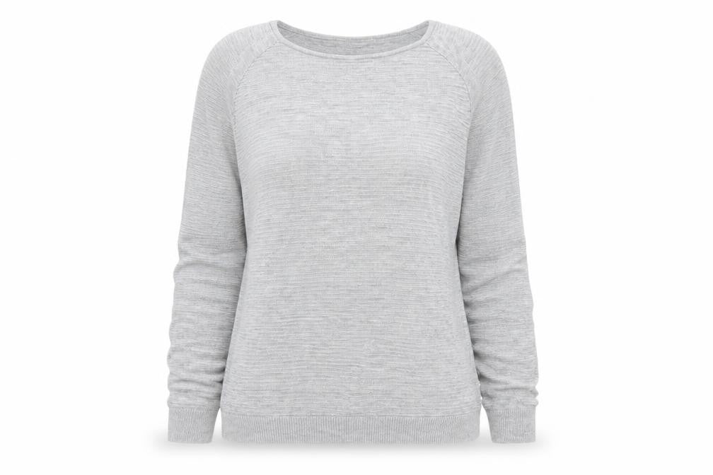 Avenue Womens Grey Round Neck  Viscose Pullover Jumper Size 14
