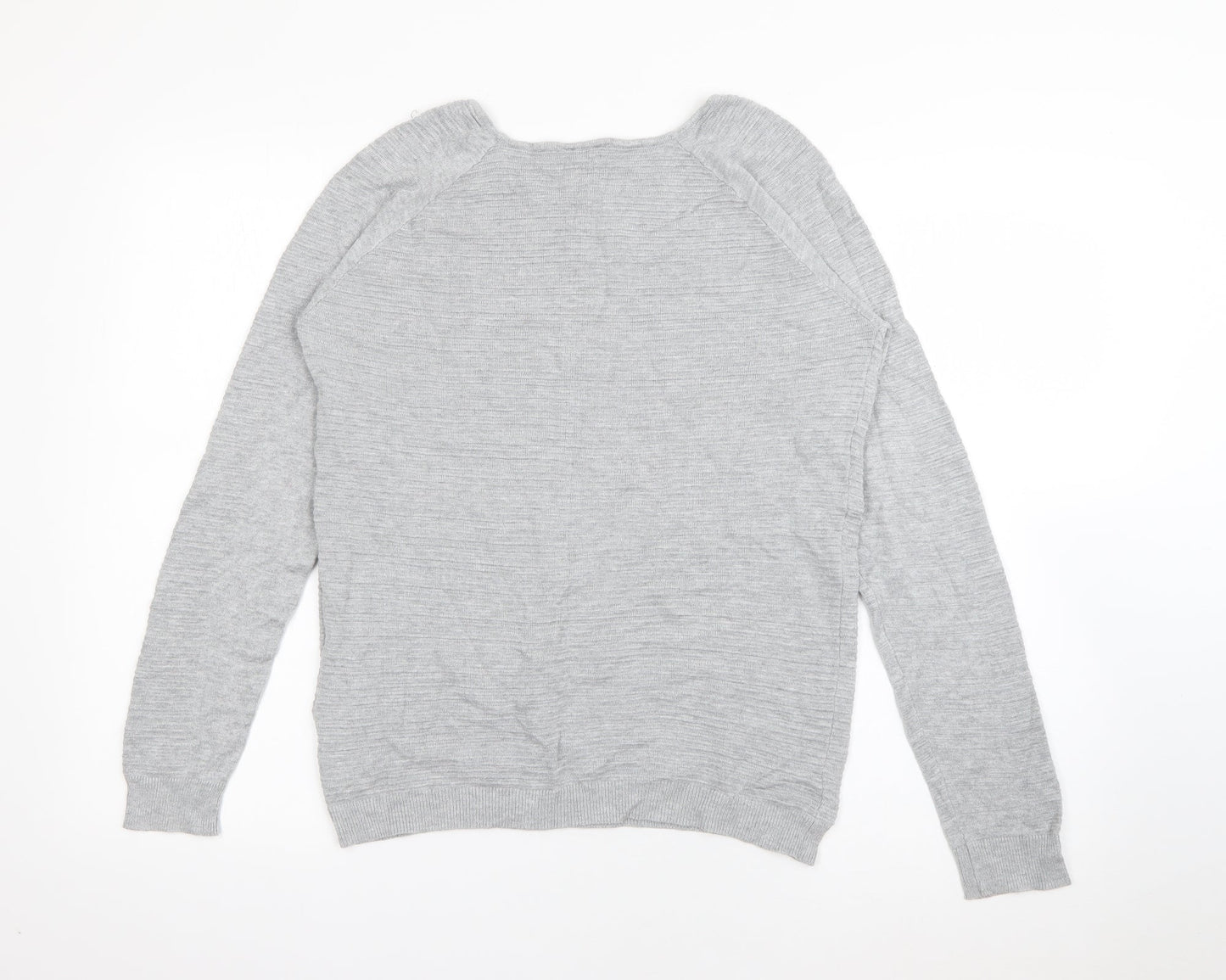 Avenue Womens Grey Round Neck  Viscose Pullover Jumper Size 14