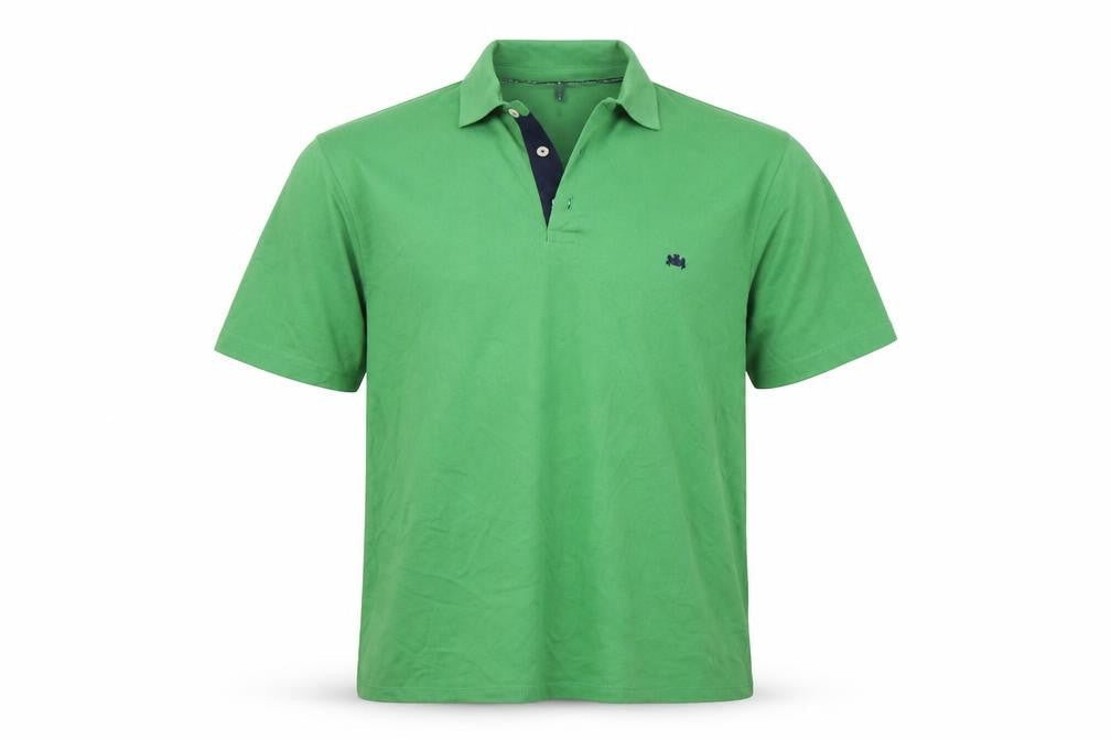 Saville Row Mens Green  Cotton  Polo Size M Collared Pullover
