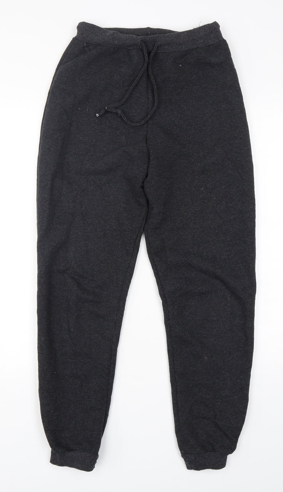 PRETTYLITTLETHING Womens Grey  Cotton Sweatpants Trousers Size 6 L30 in Regular