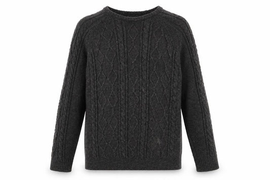 George Mens Grey Round Neck  Acrylic Pullover Jumper Size M