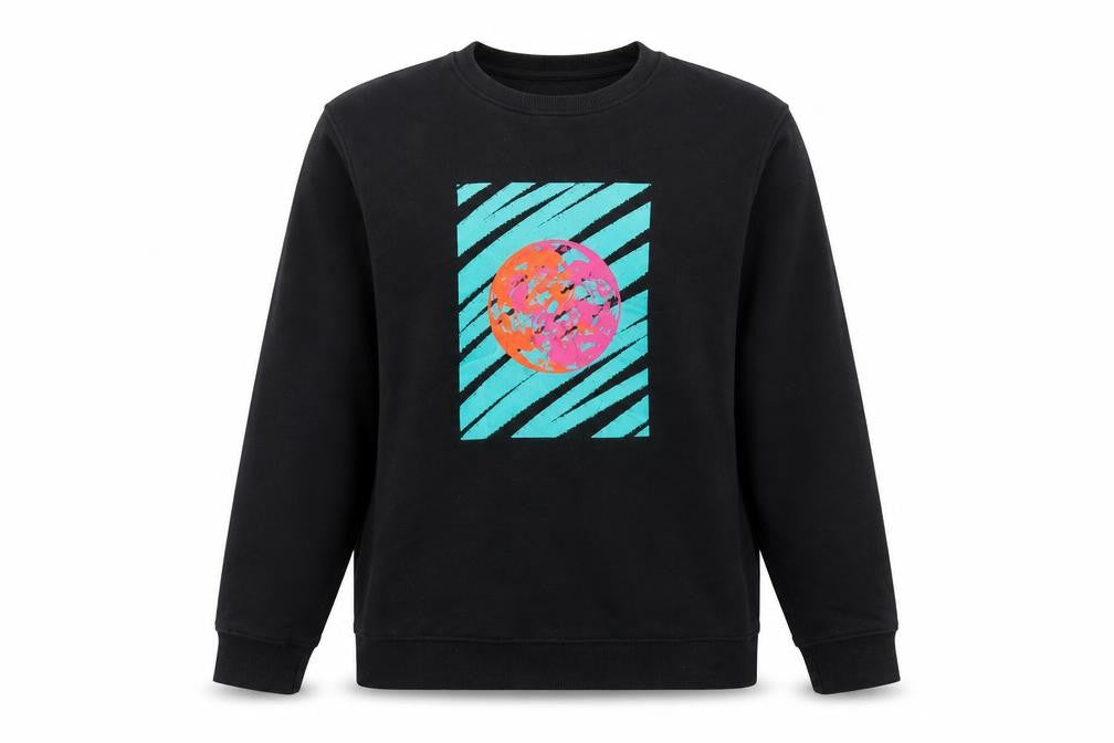 Urban Threads Womens Black  Cotton Pullover Sweatshirt Size M  Pullover