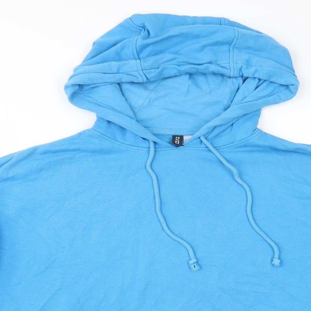 H&M Mens Blue  Cotton Pullover Hoodie Size M