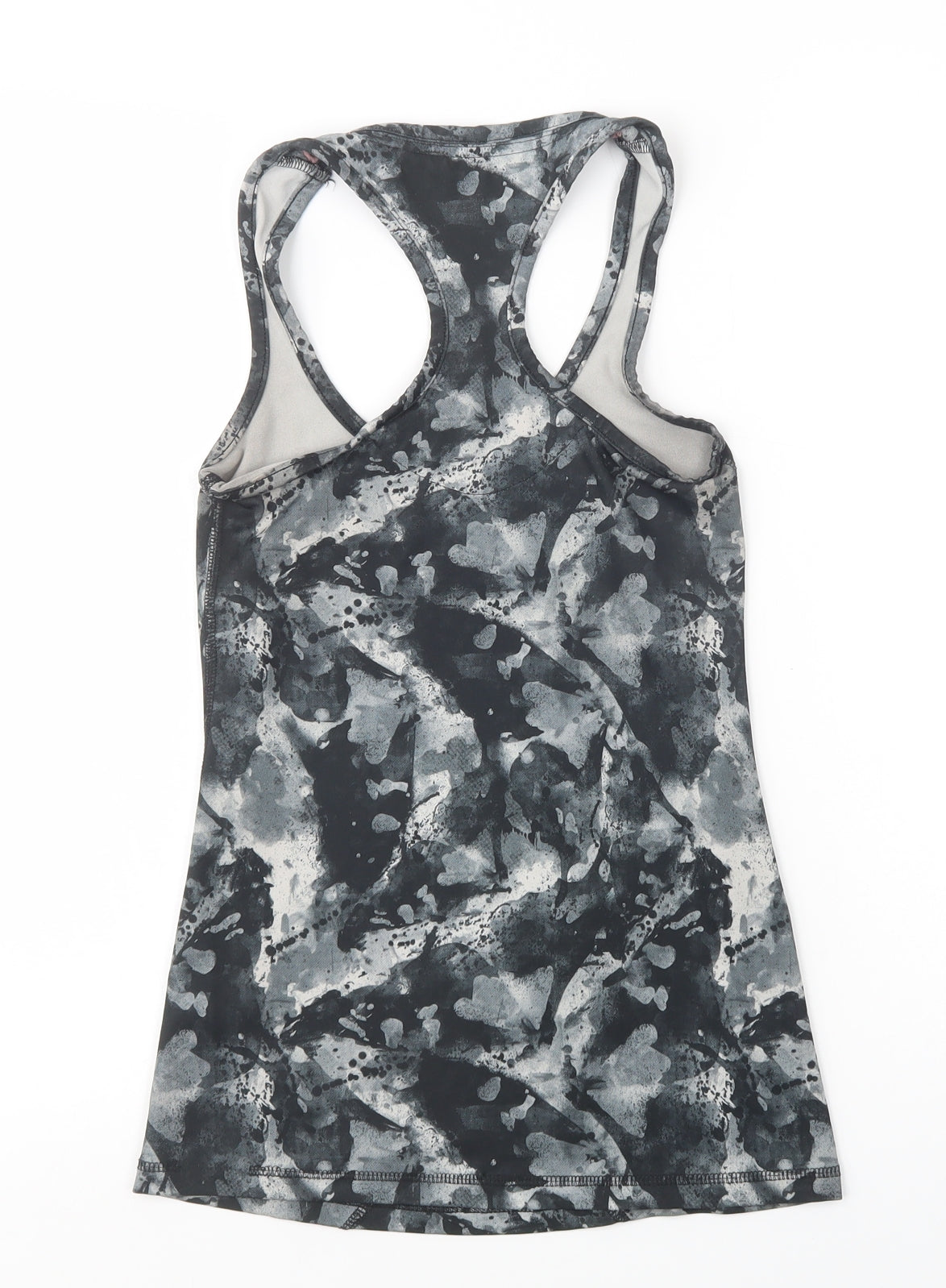 F&F Womens Grey Camouflage Polyester Basic Tank Size 6 Scoop Neck Pullover