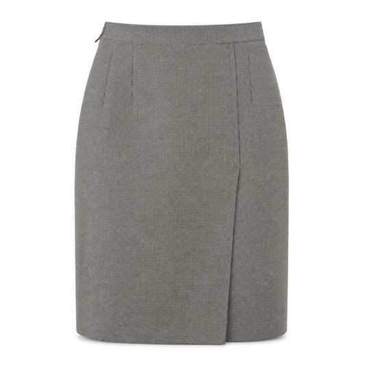 Choise Womens Beige Geometric Viscose A-Line Skirt Size 10   Button