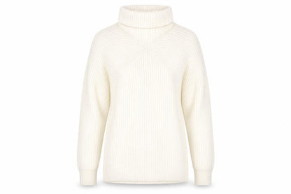 Topshop Womens Ivory Roll Neck  Acrylic Pullover Jumper Size 6