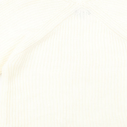 Topshop Womens Ivory Roll Neck  Acrylic Pullover Jumper Size 6
