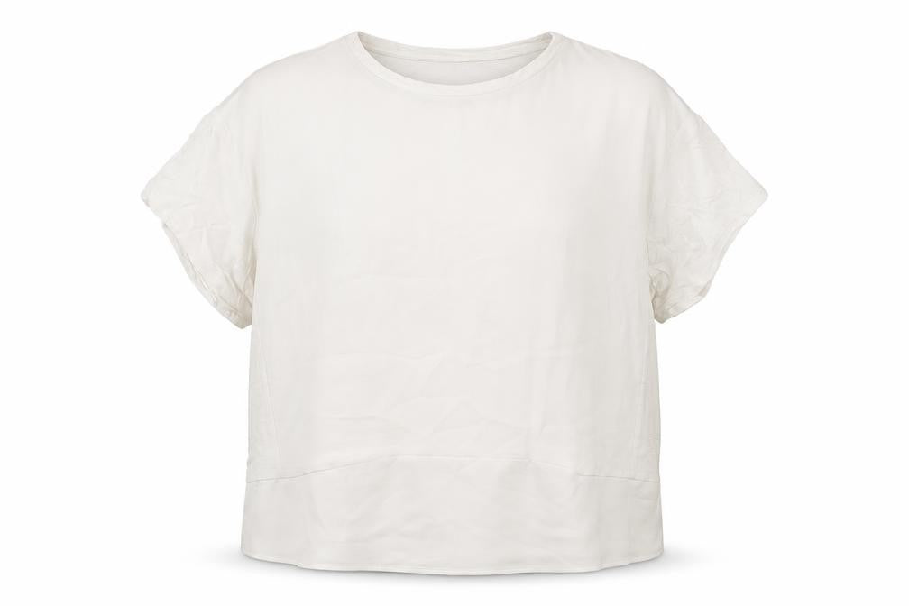 Dunnes Stores Womens White  Polyester Basic Blouse Size L Crew Neck