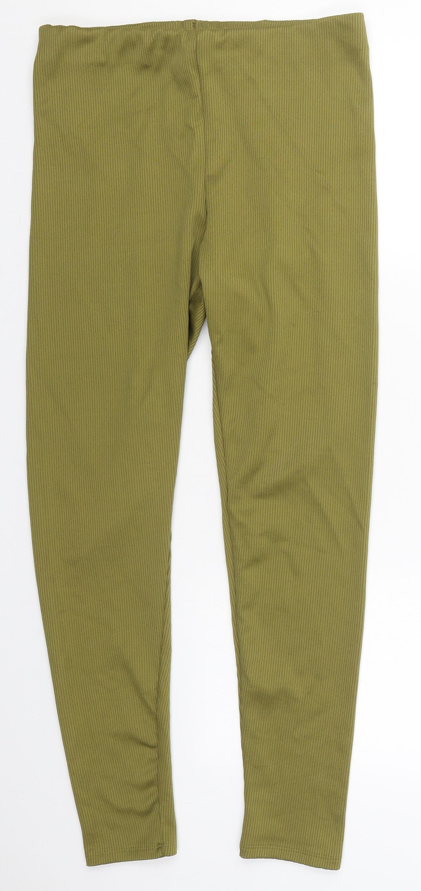 H&M Womens Green  Polyester Carrot Leggings Size L L28 in