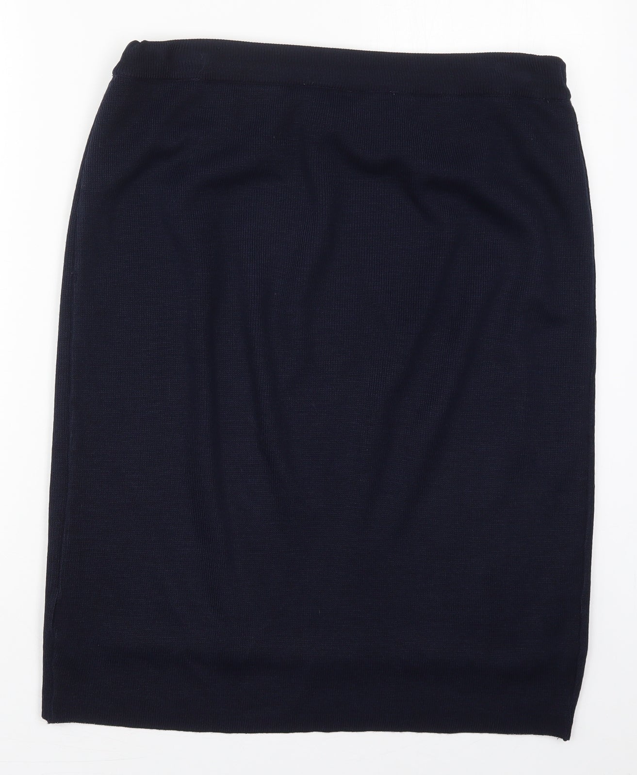 St Michael Womens Blue  Acrylic Straight & Pencil Skirt Size 12