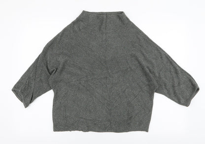 Next Womens Green High Neck  Viscose Pullover Jumper Size 8