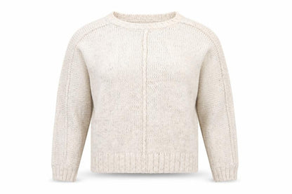 New Look Womens Beige Round Neck  Acrylic Pullover Jumper Size 10