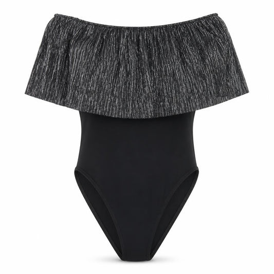 TFNC Womens Black  Polyester Bodysuit One-Piece Size M  Snap