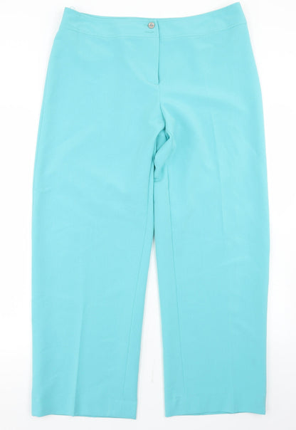 Preloved Gerard Womens Blue  Polyester Dress Pants Trousers Size 14 L27 in Regular Button - Front