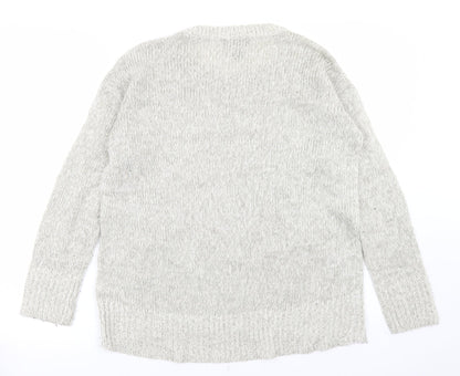 New Look Womens Beige Crew Neck  Acrylic Pullover Jumper Size S