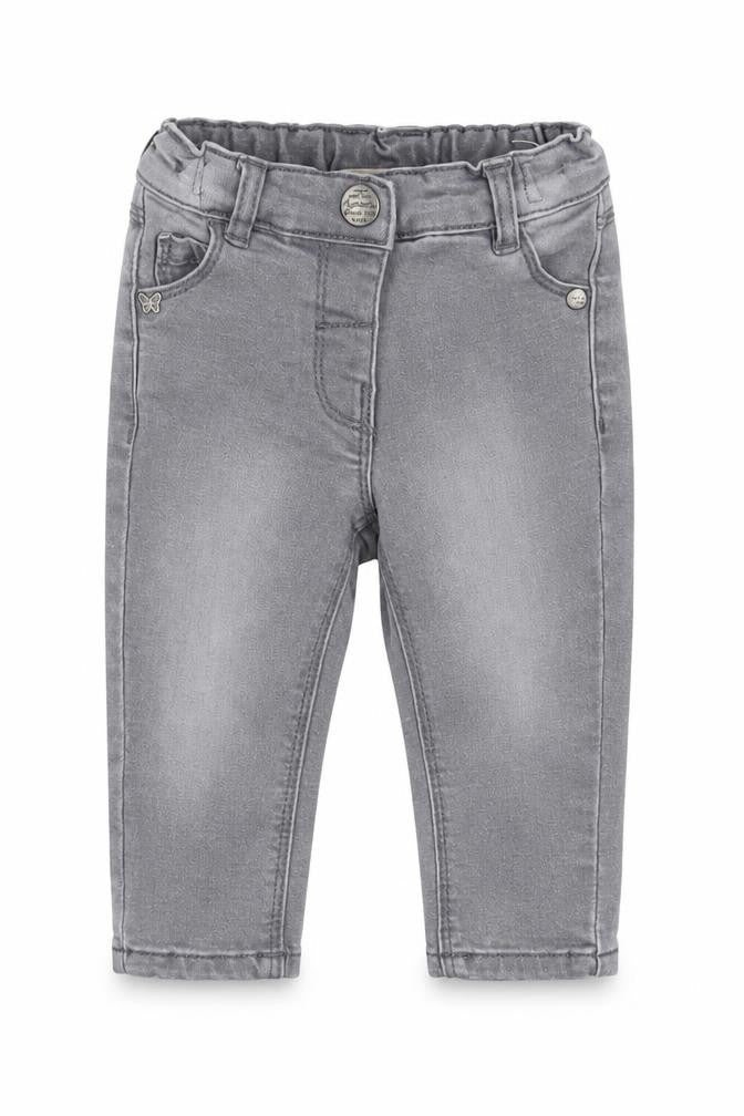 NEXT Girls Grey  Cotton Capri Jeans Size 6-9 Months  Button
