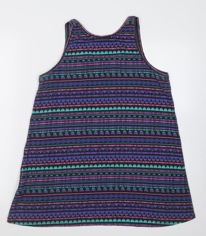 Preloved Atmosphere Womens Multicoloured Geometric Polyester Basic Tank Size 6 Scoop Neck - Back