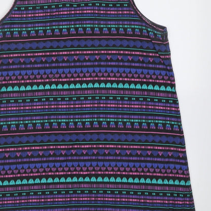 Preloved Atmosphere Womens Multicoloured Geometric Polyester Basic Tank Size 6 Scoop Neck - Label
