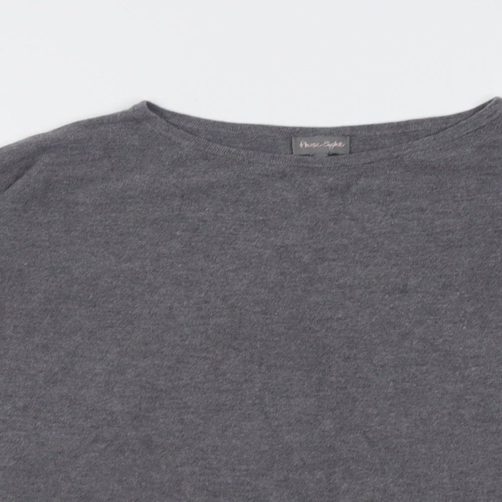 Phase Eight Womens Grey Crew Neck  Viscose Pullover Jumper Size S