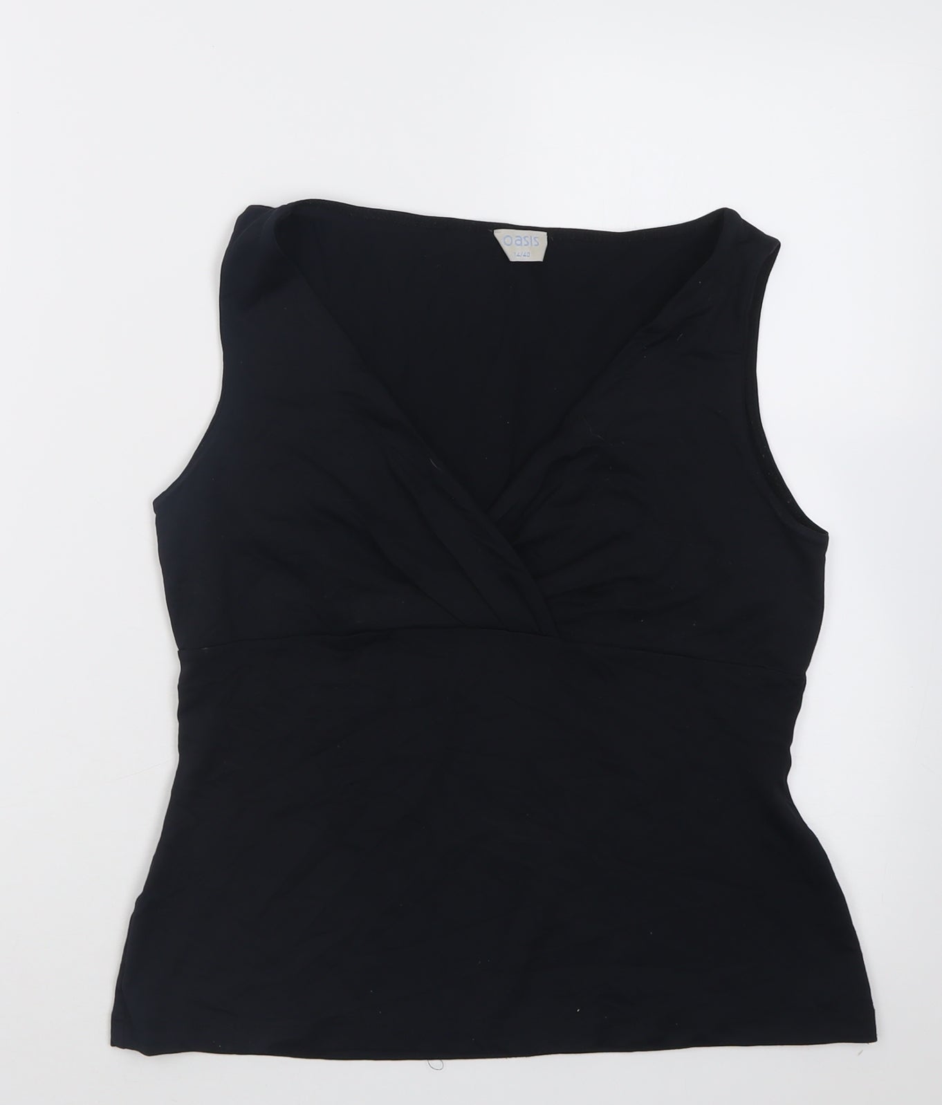 Oasis Womens Black  Polyamide Basic Tank Size 14 V-Neck