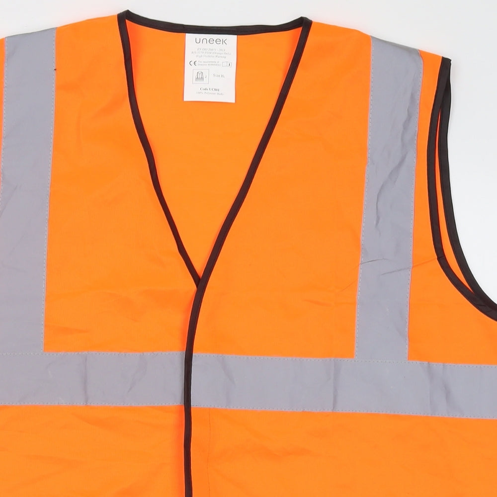 Uneek Mens Orange   Jacket  Size XL  Hook & Loop - Work wear