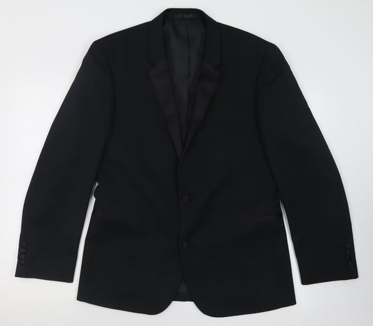 Taylor & Wright Mens Black  Polyester Jacket Blazer Size 40