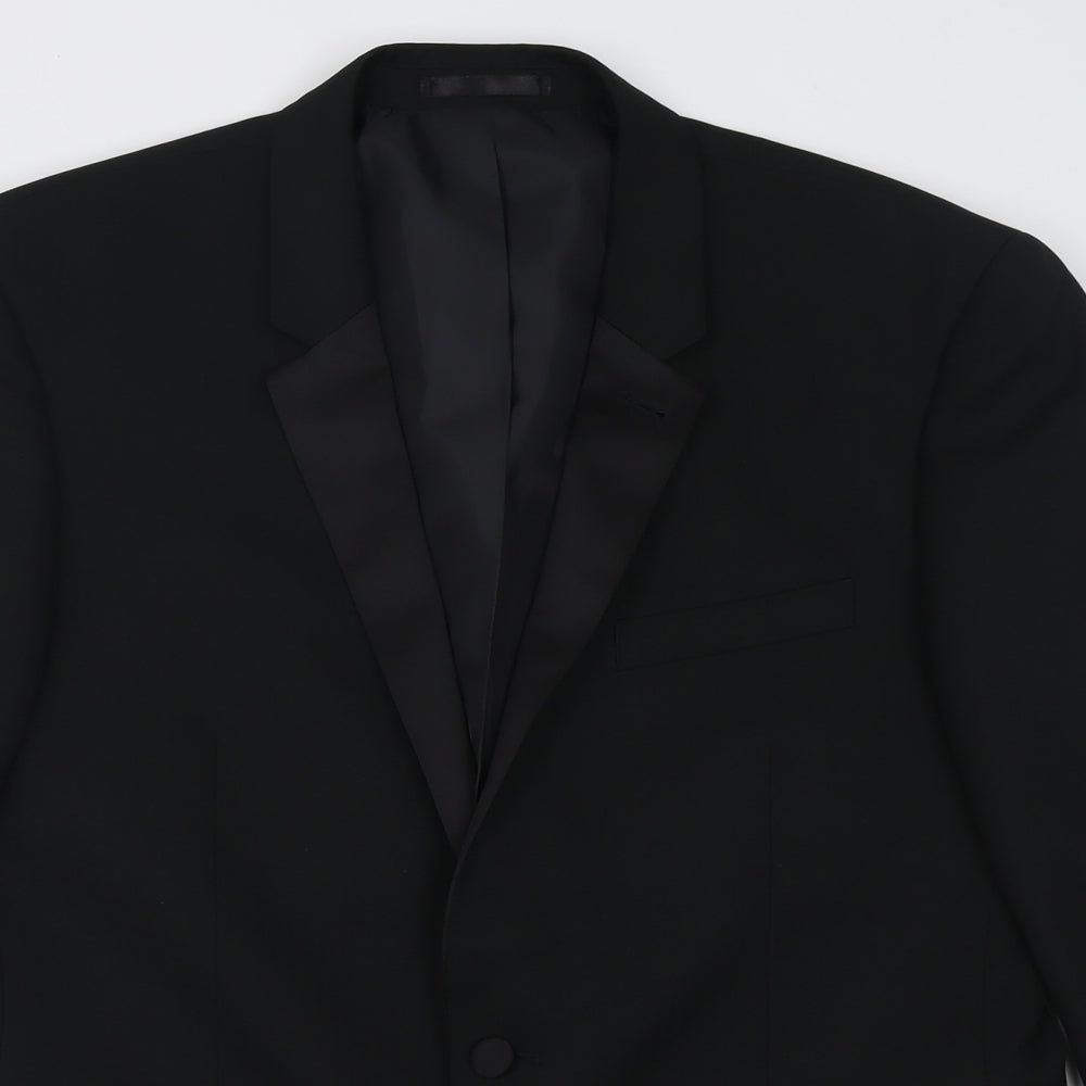 Taylor & Wright Mens Black  Polyester Jacket Blazer Size 40