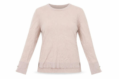Mango Womens Pink Round Neck  Polyester Pullover Jumper Size 8