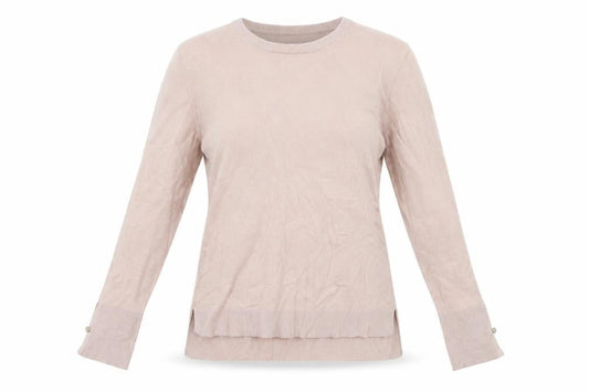 Mango Womens Pink Round Neck  Polyester Pullover Jumper Size 8