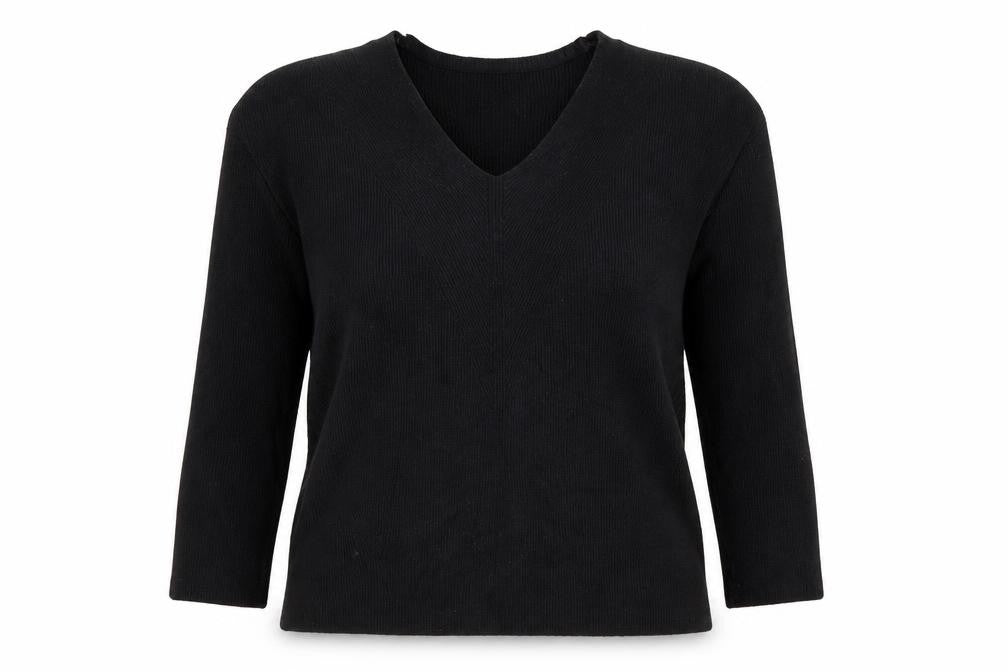 TU Womens Black Round Neck  Viscose Pullover Jumper Size 8