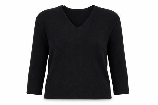 Tu Womens Black Round Neck  Viscose Pullover Jumper Size 8