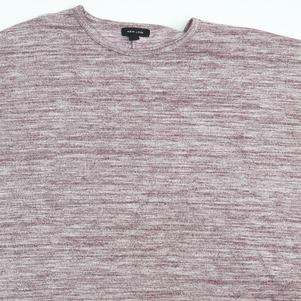 New Look Womens Purple  Cotton Pullover Sweatshirt Size M