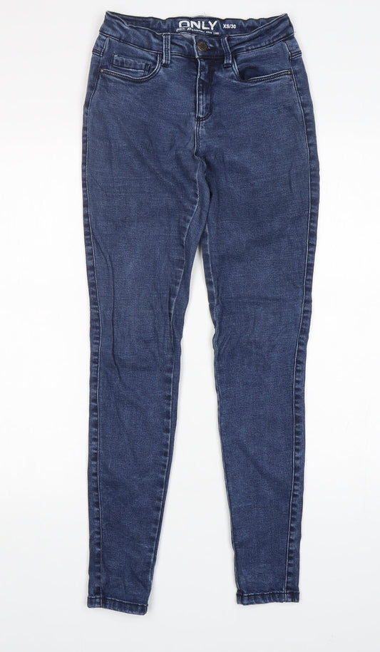 Only  Womens Blue  Lyocell Skinny Jeans Size 26 in L30 in Regular