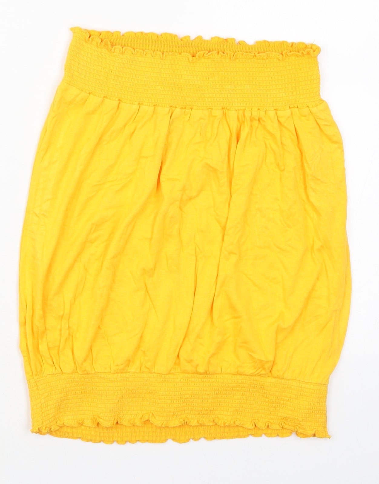 Studio Womens Yellow  Viscose Basic Tank Size 12 Round Neck