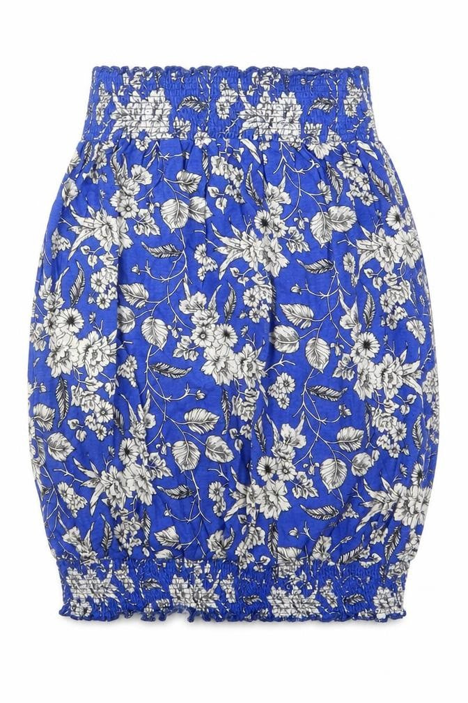 Studio Womens Blue Floral Viscose Basic Tank Size 8 Round Neck