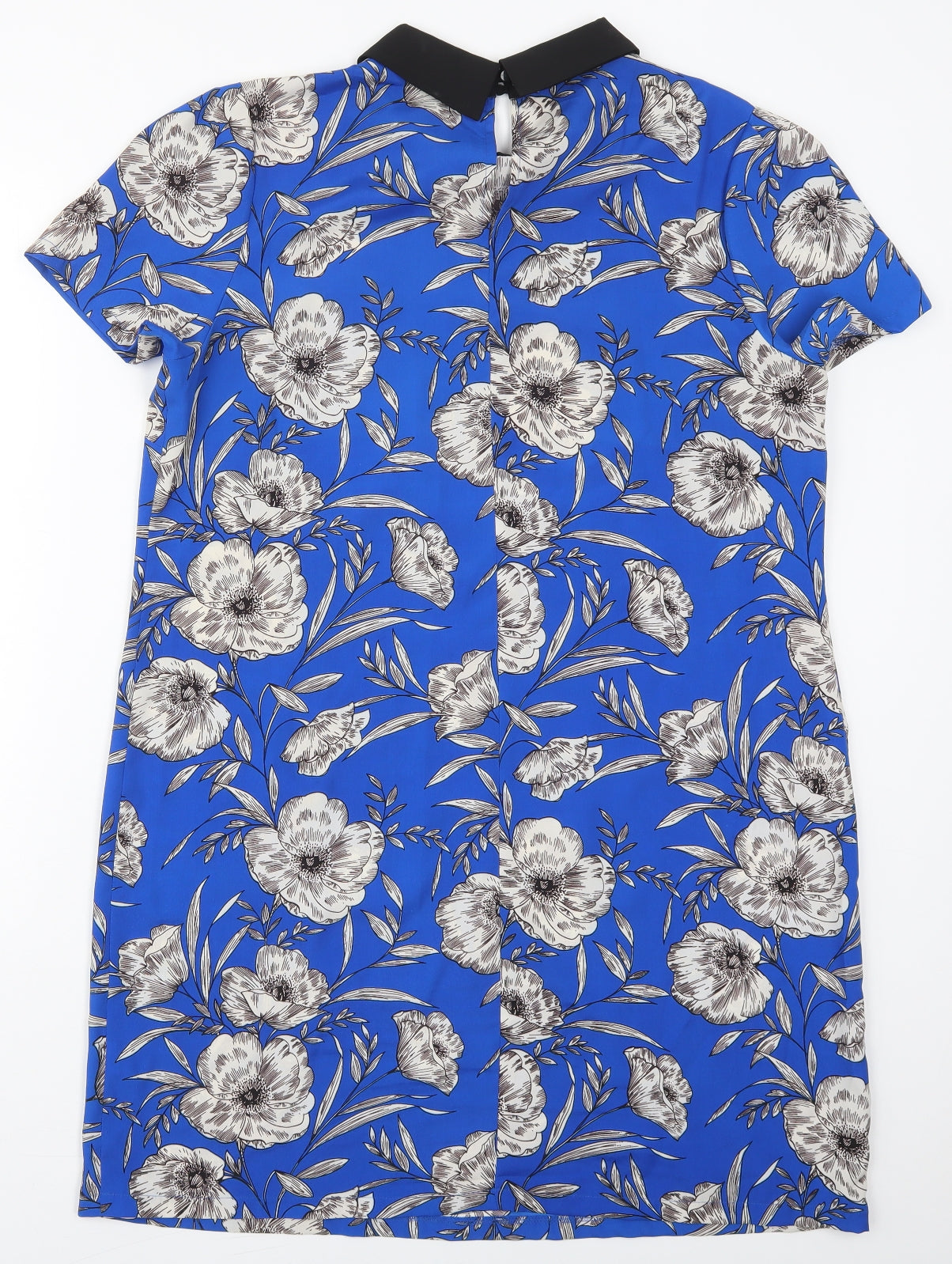 Atmosphere Womens Blue Floral Polyester Shift  Size 16  Collared Button