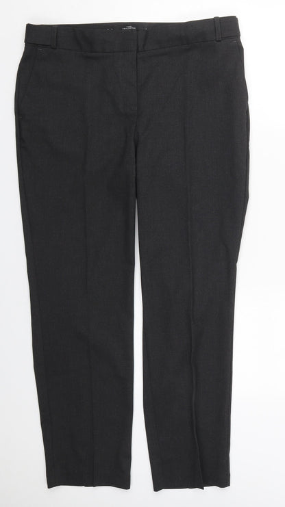 Next Womens Grey  Polyester Trousers  Size 35 in L28 in Regular Hook & Eye
