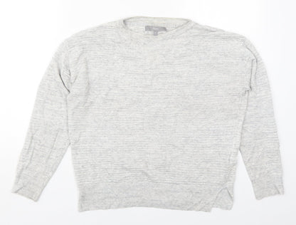 Next Womens Grey Crew Neck  Viscose Pullover Jumper Size 12