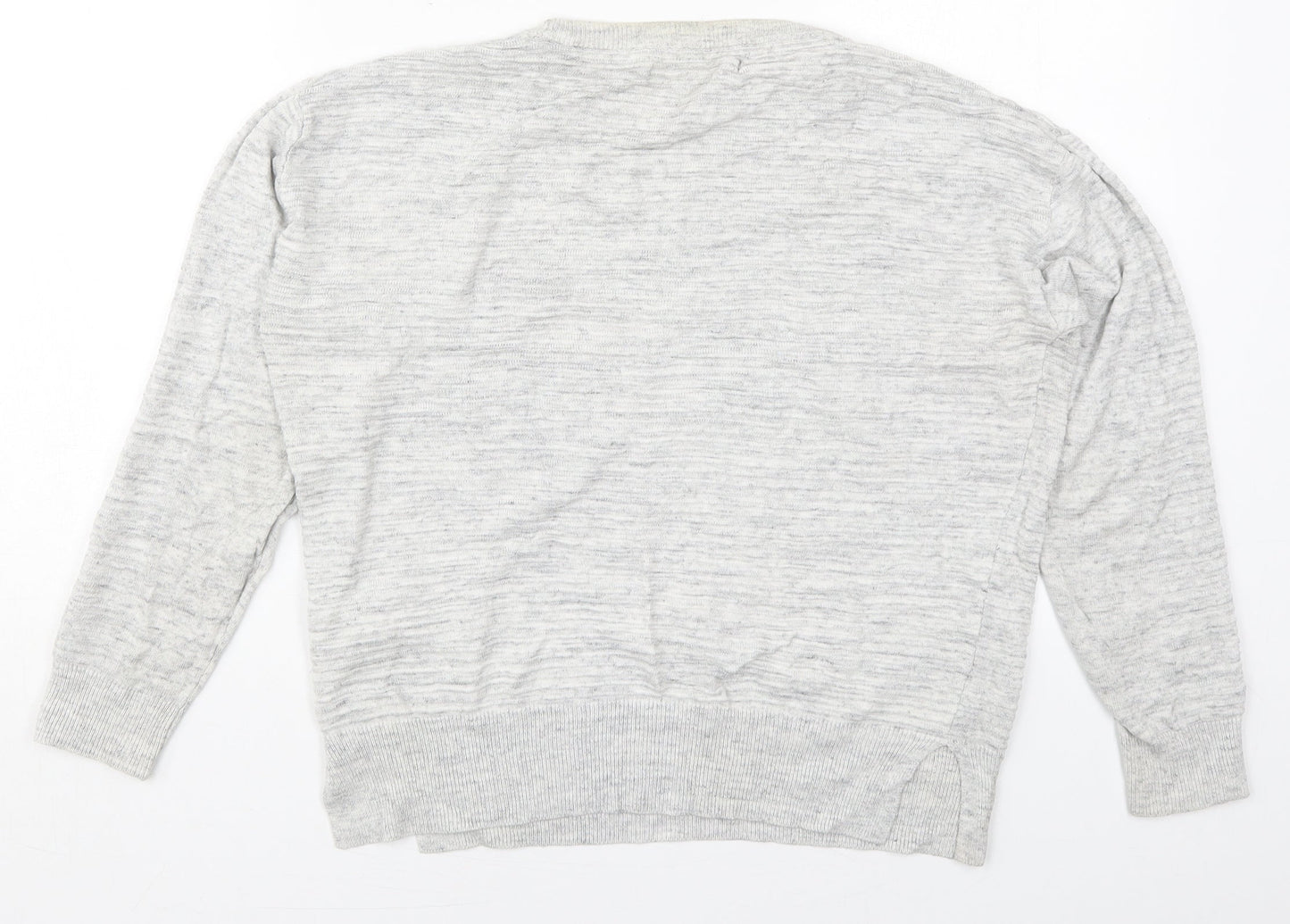 NEXT Womens Grey Crew Neck  Viscose Pullover Jumper Size 12