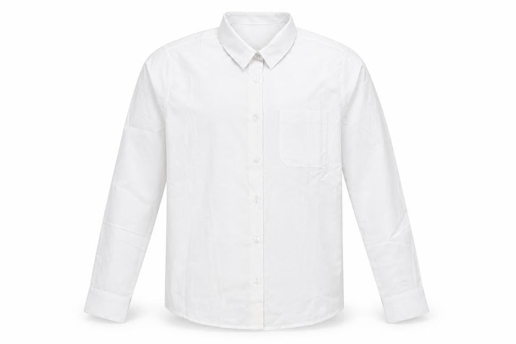 George Girls White  Polyester Basic Button-Up Size 10-11 Years Collared Button - School Wear