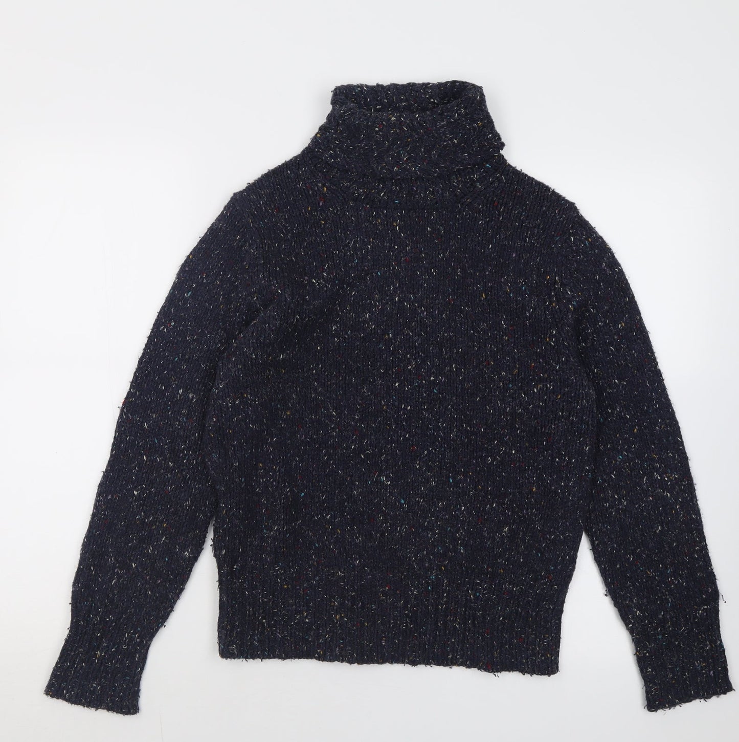 U2 Womens Blue Roll Neck  Acrylic Pullover Jumper Size M