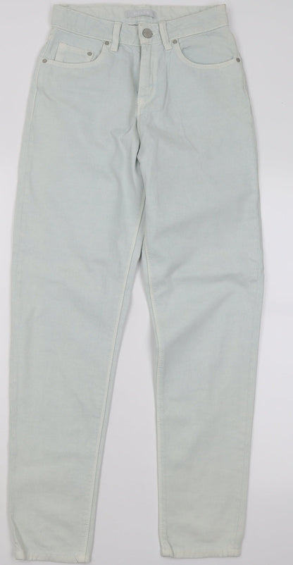 waven Womens Green  Cotton Mom Jeans Size 6 L28 in Regular Button