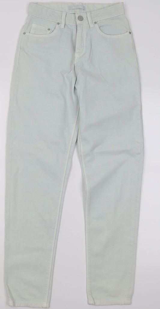 waven Womens Green  Cotton Mom Jeans Size 6 L28 in Regular Button