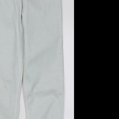 waven Womens Green  Cotton Mom Jeans Size 6 L28 in Regular Button
