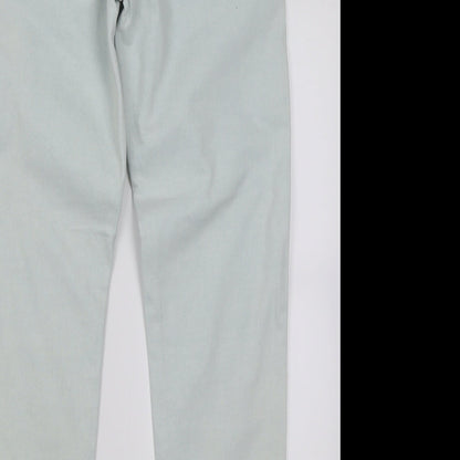 waven Womens Green  Cotton Mom Jeans Size 6 L28 in Regular Button
