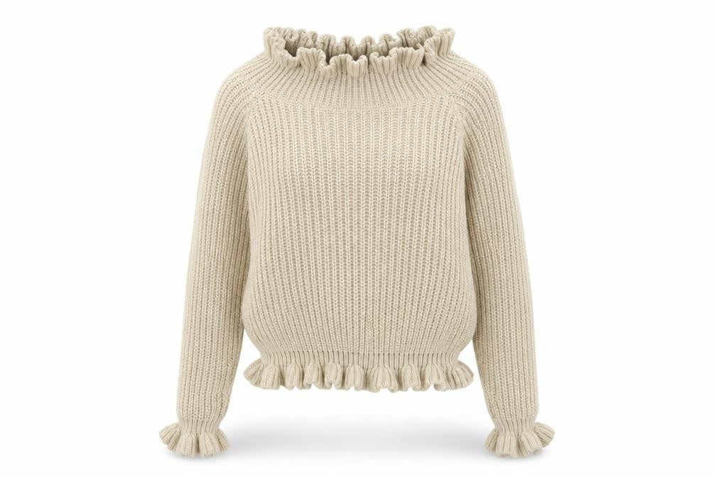 Influence Womens Beige Boat Neck  Acrylic Pullover Jumper Size S