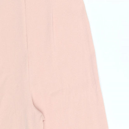 PRETTYLITTLETHING Womens Pink  Polyester Bloomer Trousers Size 10 L22 in Regular Zip
