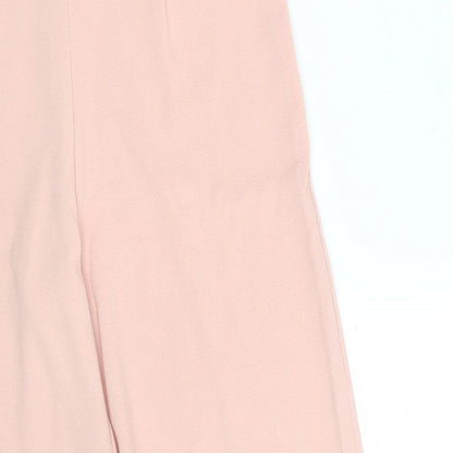 PRETTYLITTLETHING Womens Pink  Polyester Bloomer Trousers Size 10 L22 in Regular Zip